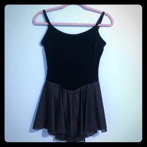 Vintage Ballet Velvet Skirted Leotard